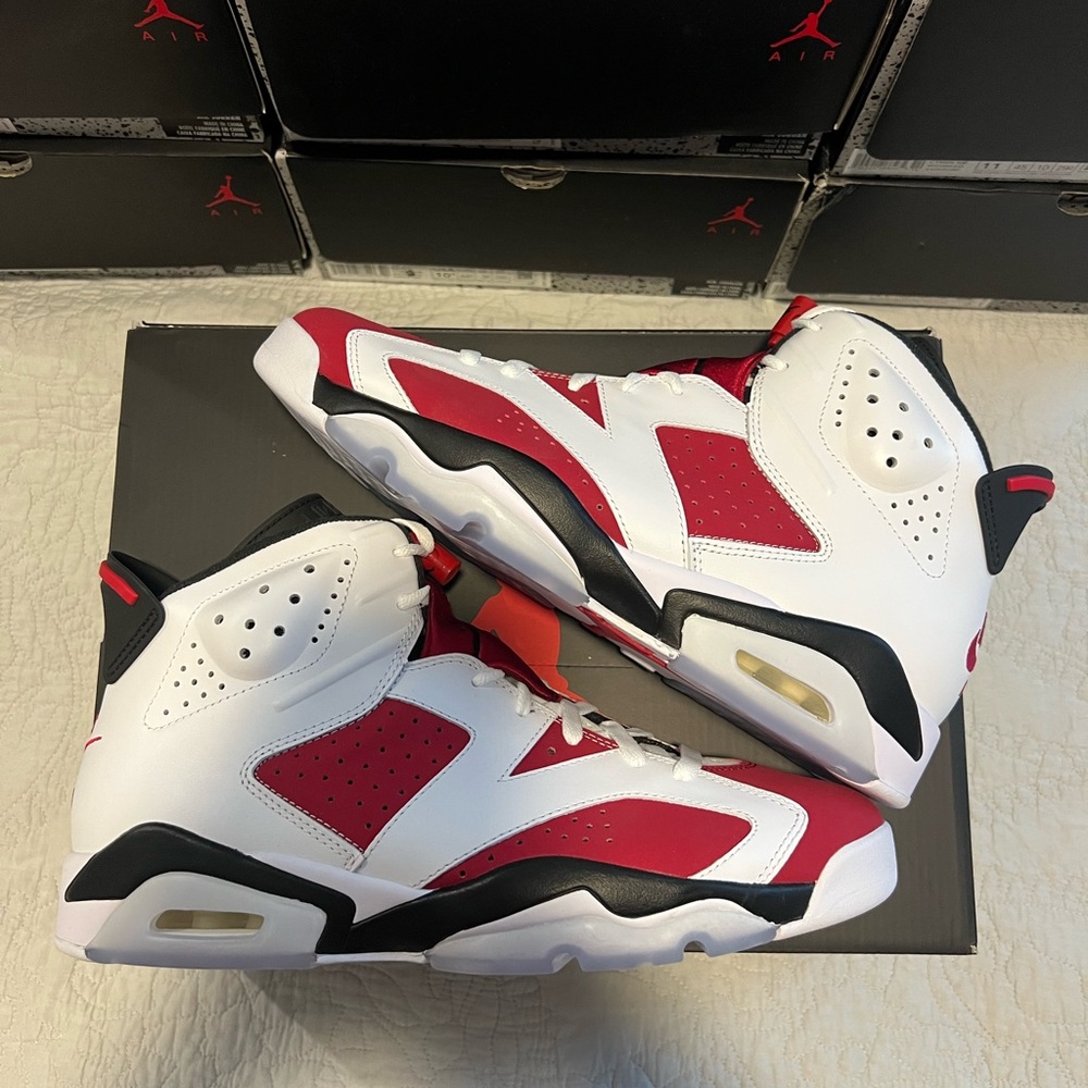 Air Jordan 6 Retro Carmine 2021 Men’s Sizes 9 X3, 10, 10.5 X2, 11